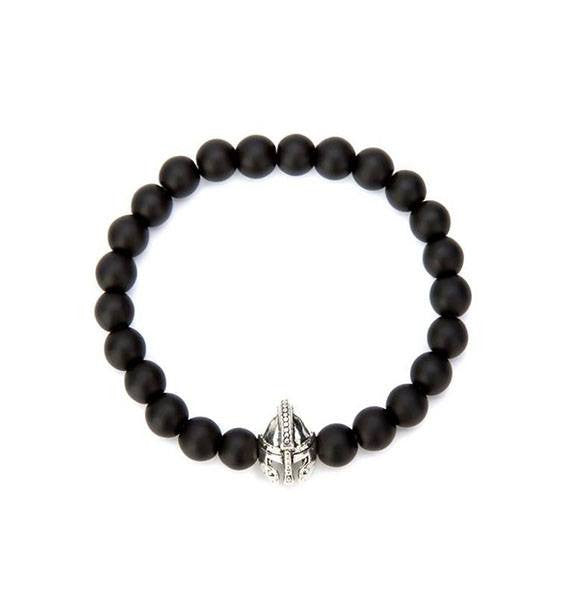 Brotherhood Collection Matte Black Stone Bracelet