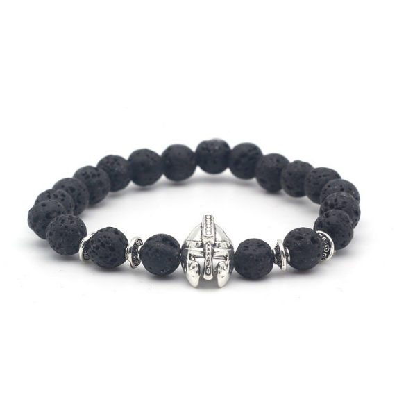 Brotherhood Collection Ancient Black Stone Silver Series Bracelet