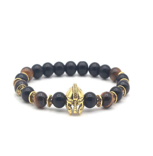 Brotherhood Collection Black/Warrior Eye Stone Gold Series Bracelet