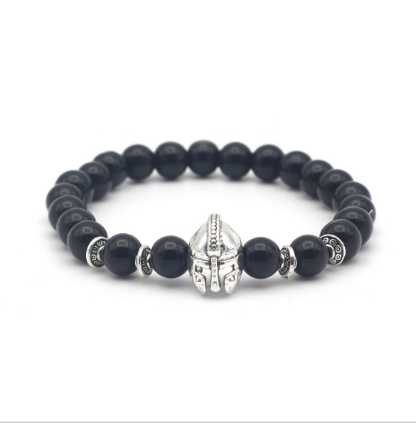 Brotherhood Collection Black Stone Silver Series Bracelet