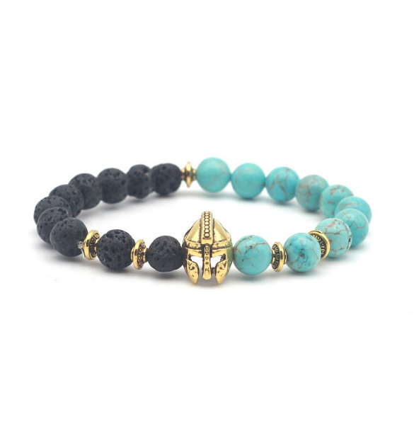 Brotherhood Collection Ancient Black/Turquoise Stone Bracelet