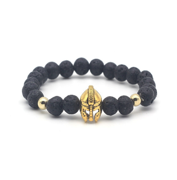 Brotherhood Collection Ancient Black Stone Gold Series Bracelet