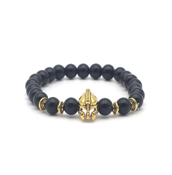 Brotherhood Collection Black Stone Gold Series Bracelet