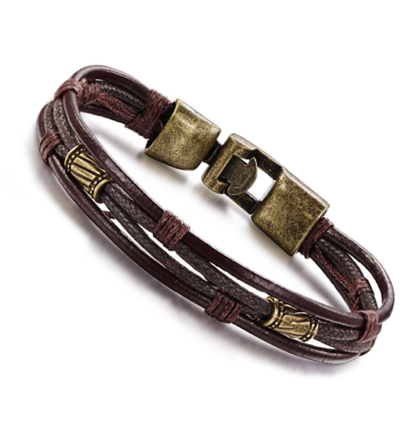 Leather Collection Spartan Edition Gold Series Bracelet