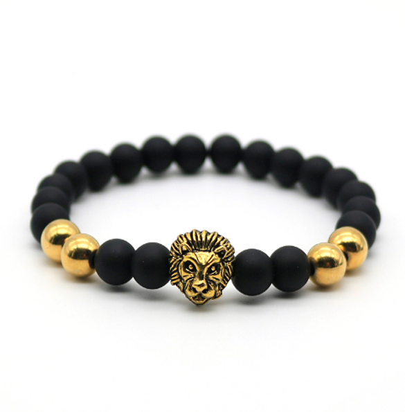 King of the Jungle Collection Black/Gold Stone Gold Series Bracelet